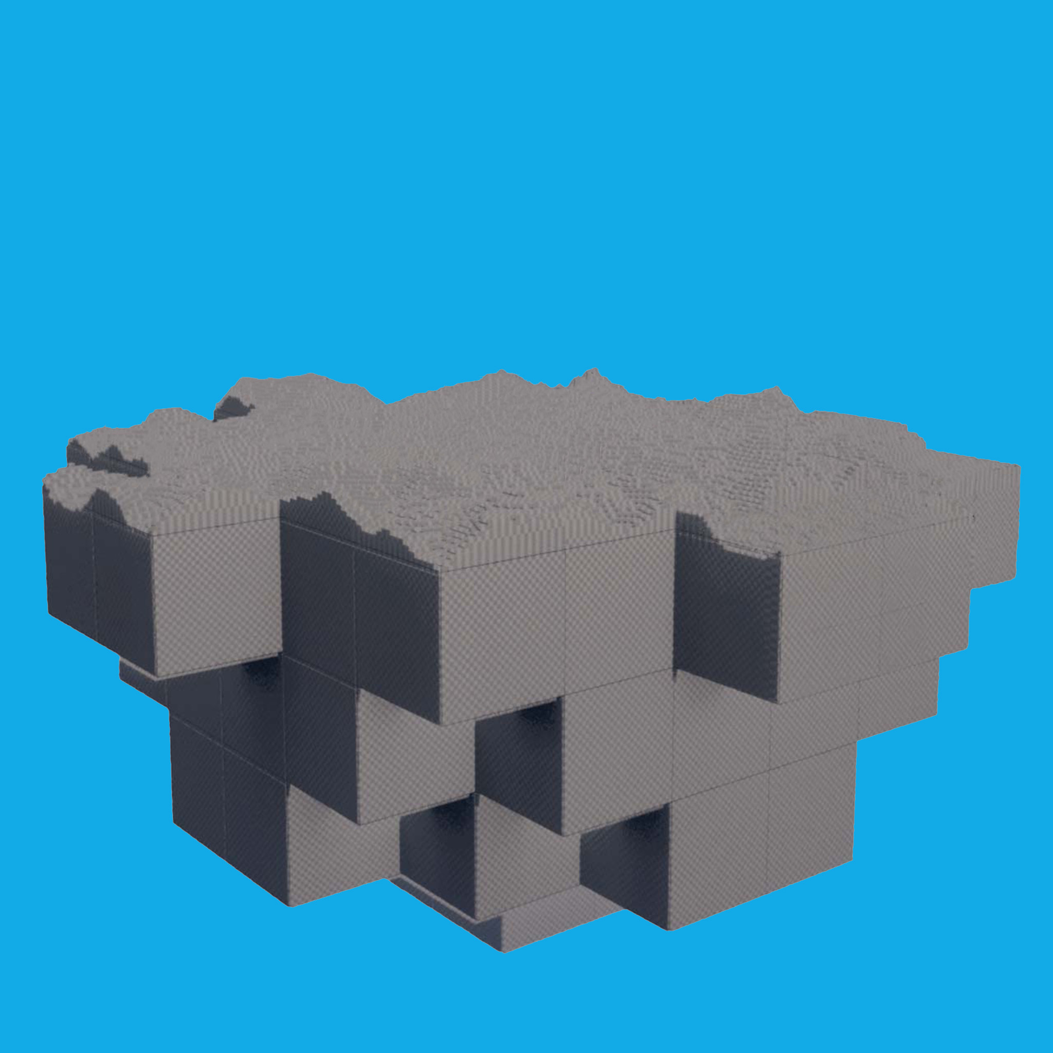 Procedural Voxel Generation Decorative Background